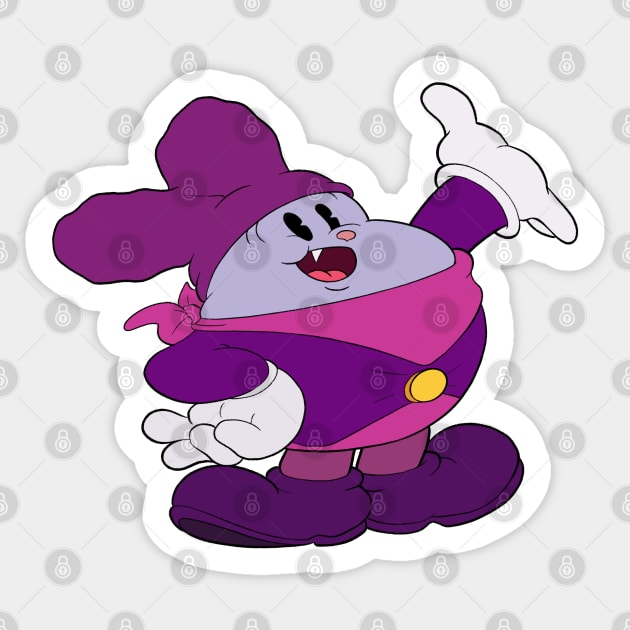 Chowder 1930s Cuphead rubber hose cartoon style Sticker by Kevcraven